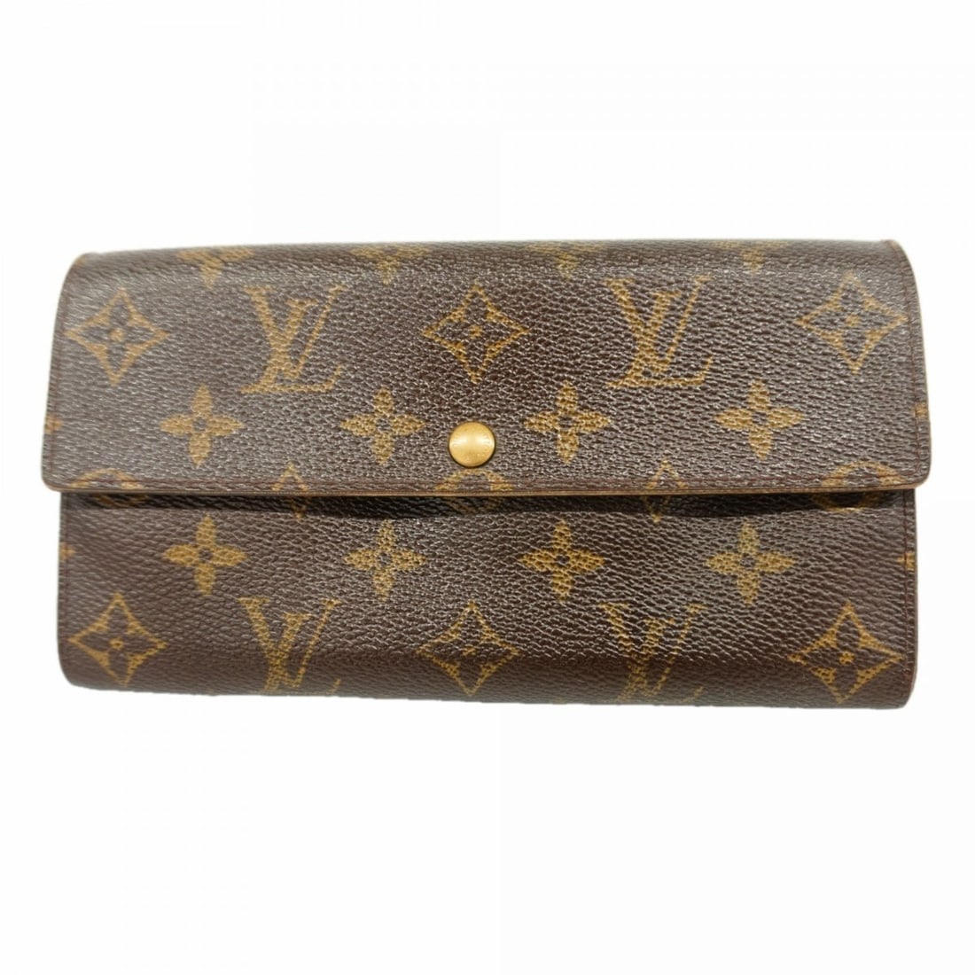 Louis Vuitton Monogram Pochette Portemonnaie Credit Long Wallet M61725 Brown Women's (1 of 17)