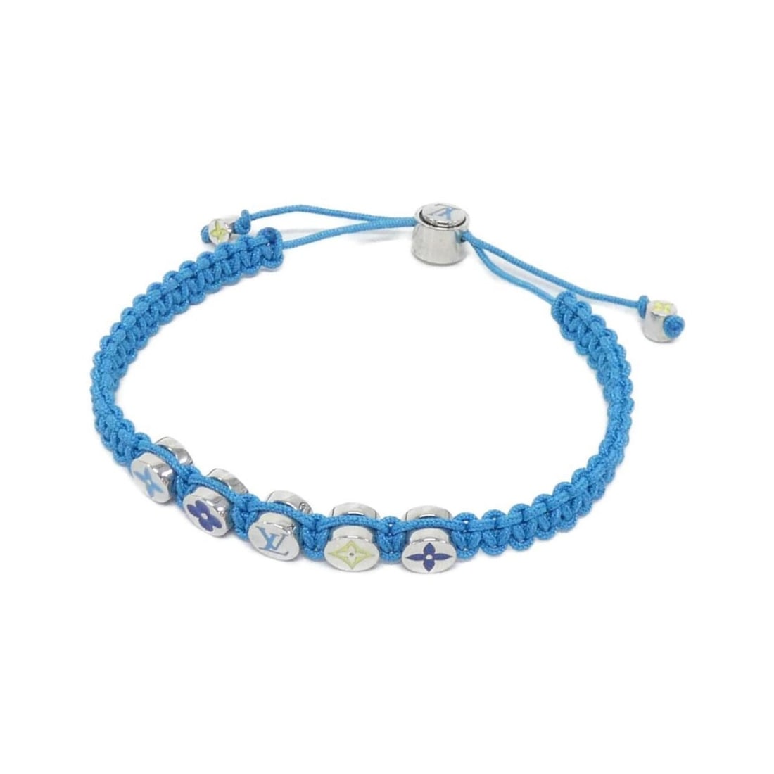 Louis Vuitton Monogram Colors Bracelet M1088A: --- Catalog ---Category: SizeWidth: 7mm / 0.27''Category: DesignType: Charm braceletColor: TurquoiseGender: Women,MenCategory: GeneralLine: MonogramBrand: Louis Vuitton--- Item List ---Section: Condit