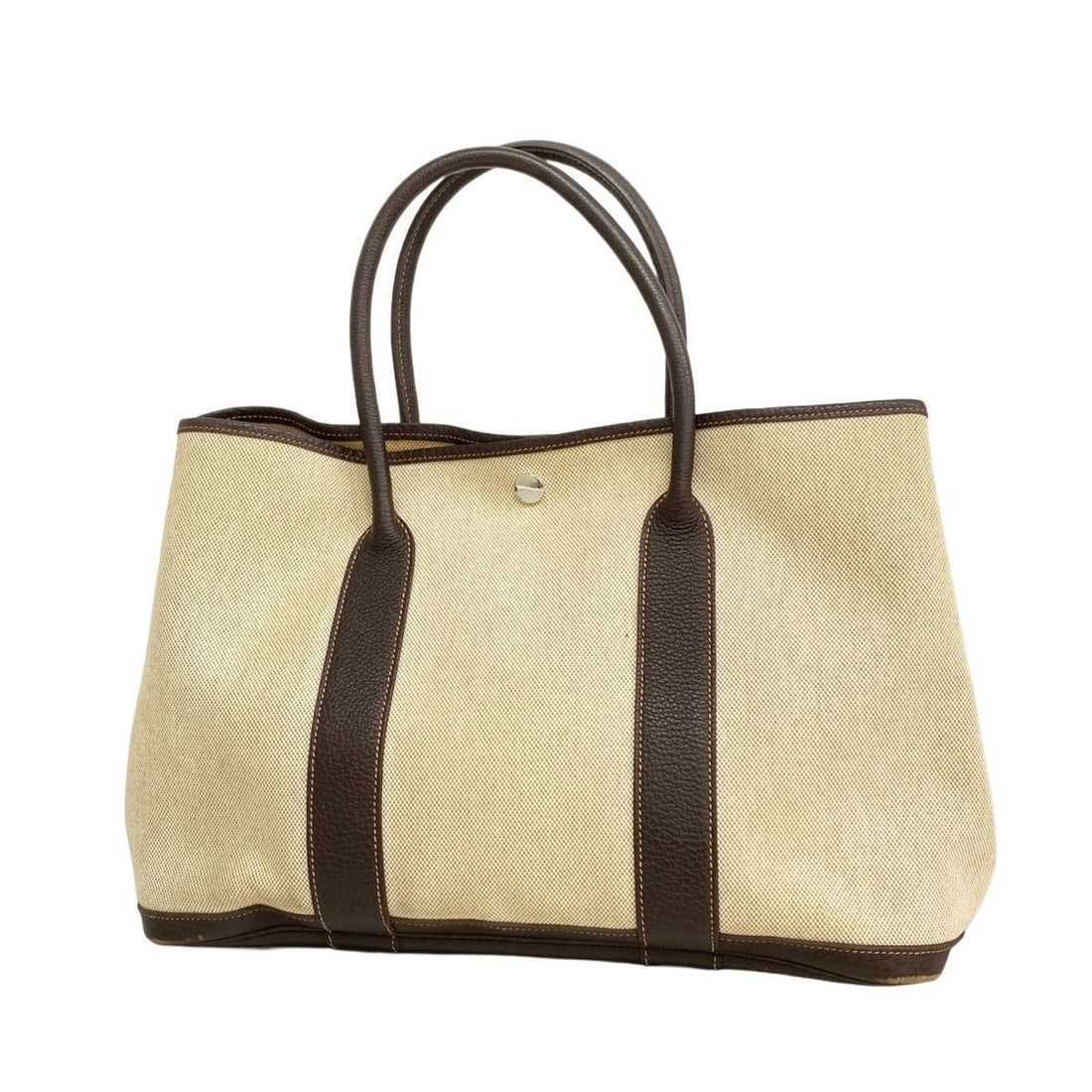 Hermes Garden PM Tote Bag, Toile H Brown, ?I stamp, Women's.: --- Catalog ---Category: SizeSize (HxWxD): 25.5cm x 35.5cm x 16.5cm / 10.03'' x 13.97'' x 6.49''Category: DesignType: Tote bagColor: BrownGender: WomenMaterial: Toile H Hardware Color: SilverCategory: