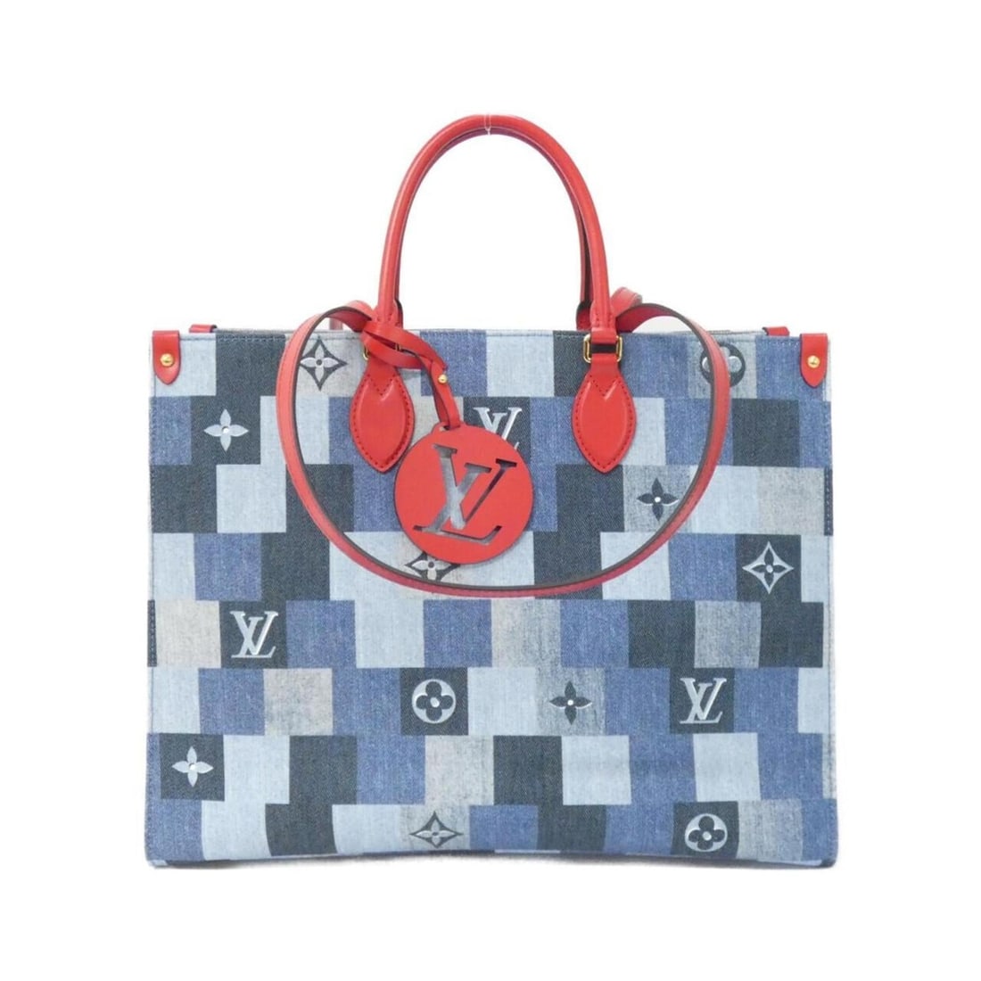 Louis Vuitton Denim Monogram OnTheGo GM M44992 Handbag: --- Catalog ---Category: SizeWeight: 1.15kg / 2.53lb.Size (HxWxD): 32cm x 41cm x 17cm / 12.59'' x 16.14'' x 6.69''Strap Length: 65cm / 25.59''Handle Length: 31.5cm / 12.4''Category: DesignType: Handba