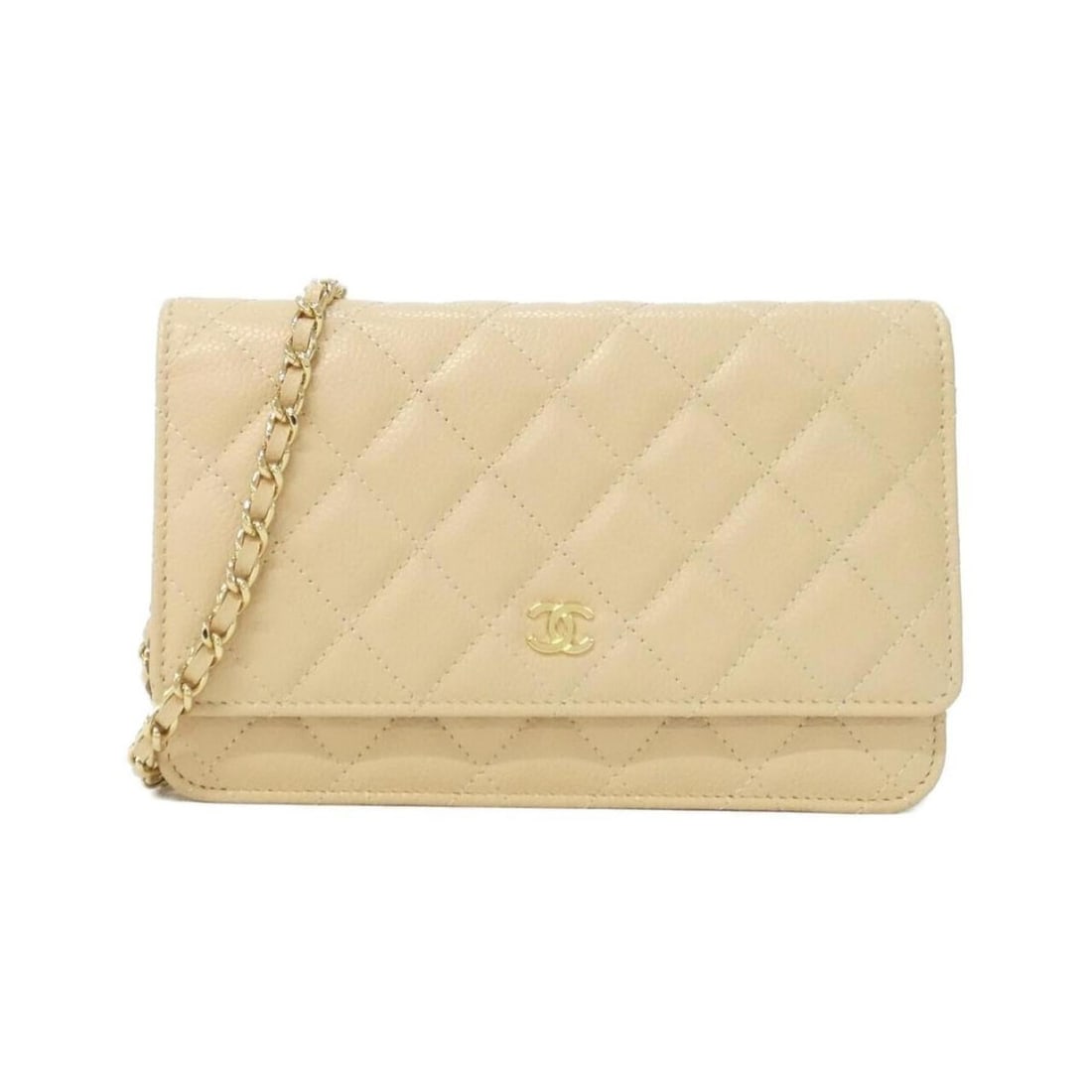 Chanel Timeless Classic Line AP0250 Wallet Chain: --- Catalog ---Category: SizeSize (HxWxD): 2cm x 19cm x 4cm / 0.78'' x 7.48'' x 1.57''Category: DesignType: Chain/Shoulder walletColor: BeigeGender: WomenMaterial: Grained Calfskin Category: GeneralBr