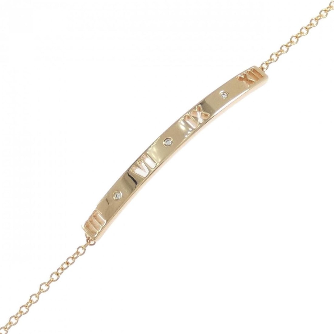 Tiffany Atlas Bracelet: --- Catalog ---Category: SizeLength: 20cm / 7.87''Category: DesignType: Charm braceletGender: Women,MenMaterial: Pink goldCategory: GeneralBrand: Tiffany--- Item List ---Section: ConditionRanking: