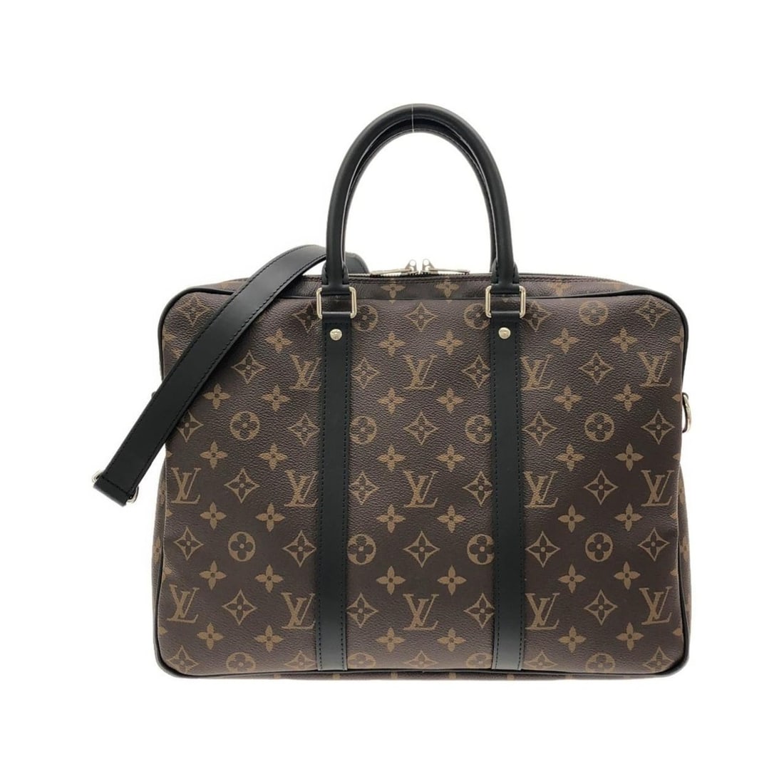 Louis Vuitton Monogram Macassar Porte Documents Voyage PM M52005 Handbag: --- Catalog ---Category: SizeSize (HxWxD): 28cm x 36.5cm x 6cm / 11.02'' x 14.37'' x 2.36''Category: DesignType: HandbagColor: Marron, Monogram MacassarGender: MenMaterial: Coated canvas Category: