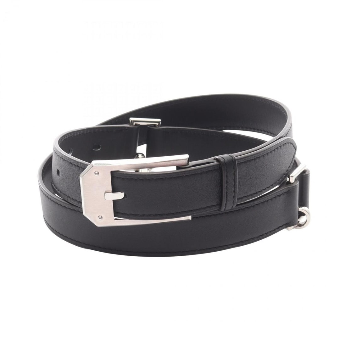 Hermes Andy 26 Belt, Leather, Men's, Black/Silver, H010739: --- Catalog ---Category: SizeLength: 71cm - 81cm / 27.95'' - 31.88''Category: DesignType: Standard beltColor: Black, SilverGender: MenMaterial (Strap): Leather Category: GeneralMPN: H010739Brand: Herm
