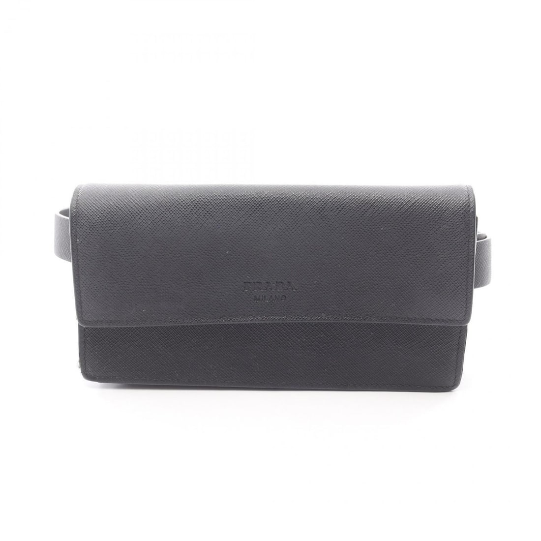 Prada PRADA Waist Bag Handbag Saffiano Leather Women's Black: --- Catalog ---Category: SizeSize (HxWxD): 10.5cm x 19cm x 3cm / 4.13'' x 7.48'' x 1.18''Category: DesignType: Fanny pack, HandbagColor: BlackGender: WomenMaterial: Leather Leather/Fur Type: Saffiano