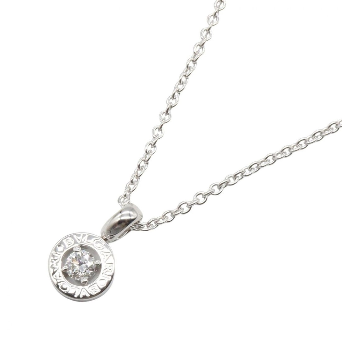 BVLGARI Bulgari Diamond Necklace Jewelry 18KWG (White Gold) Women's Silver Tone Clear: --- Catalog ---Category: SizePendant Size: 15mm x 9mm / 0.59'' x 0.35''Neck Circumference: 42.5 cm / 16.73''Category: DesignColor: Clear, SilverStone: DiamondGender: WomenMaterial: White gold (18K)Nec
