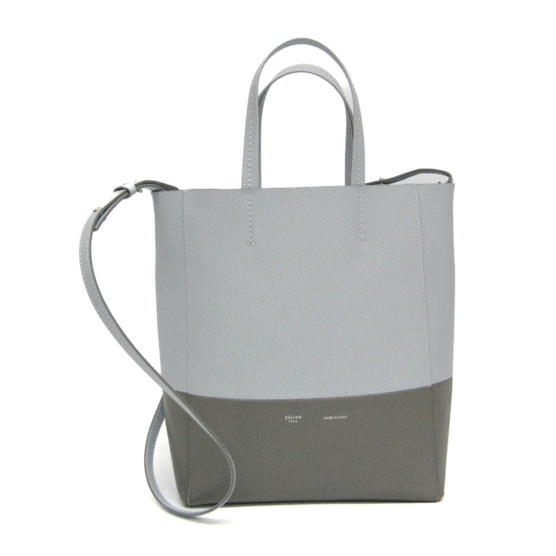 Celine Vertical Cabas Small Women's Leather Shoulder Bag,Tote Bag Gray,Light Blue: --- Catalog ---Category: SizeHandle Drop: 11.50cm / 4.53''Size (HxWxD): 28cm x 22cm x 9cm / 11.02'' x 8.66'' x 3.54''Strap Length: 99cm - 106.5cm / 38.97'' - 41.92''Handle Length: 28cm / 11.02''Catego