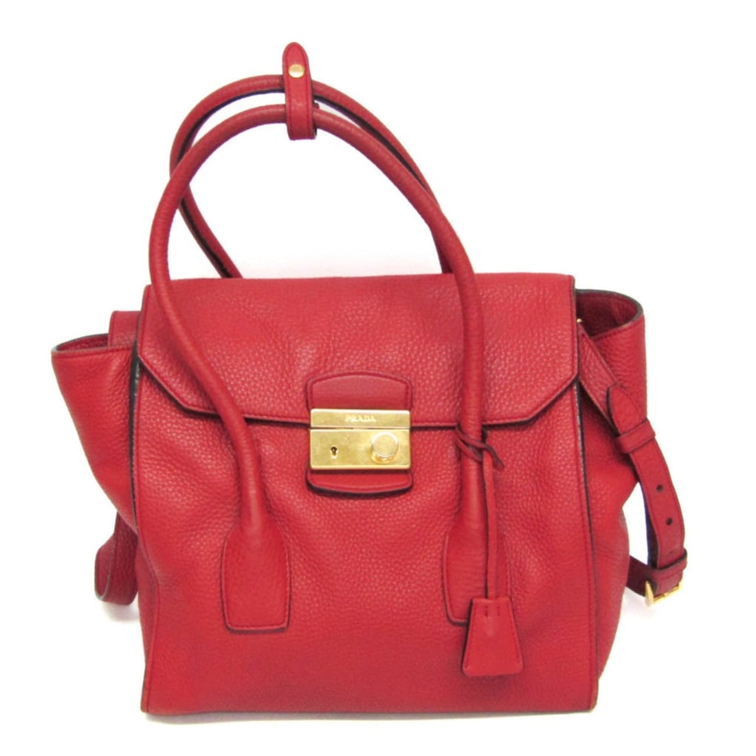 Prada VIT DAINO BN2673 Women's Leather Handbag,Shoulder Bag Red Color: --- Catalog ---Category: SizeHandle Drop: 14.00cm / 5.51''Size (HxWxD): 25cm x 27cm x 16cm / 9.84'' x 10.62'' x 6.29''Strap Length: 112cm - 122cm / 44.09'' - 48.03''Handle Length: 48cm / 18.89''Catego