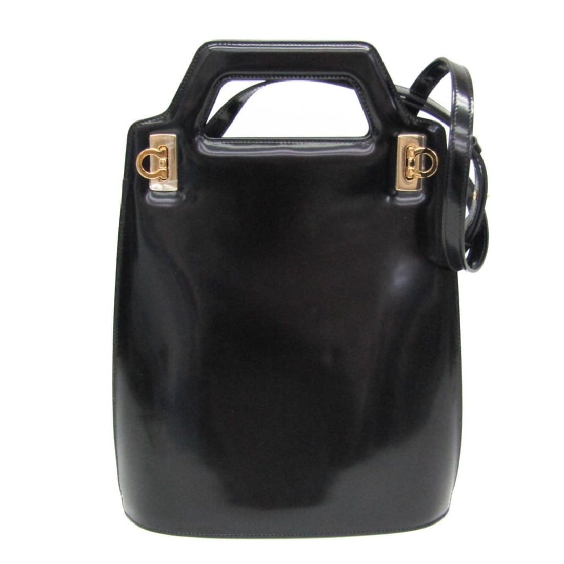 Salvatore Ferragamo Gancini Wanda DH-21 3483 Women's Leather Handbag,Shoulder Bag Black: --- Catalog ---Category: SizeHandle Drop: 3.50cm / 1.38''Size (HxWxD): 26cm x 23cm x 9cm / 10.23'' x 9.05'' x 3.54''Strap Length: 93cm - 104cm / 36.61'' - 40.94''Handle Length: 19cm / 7.48''Category: