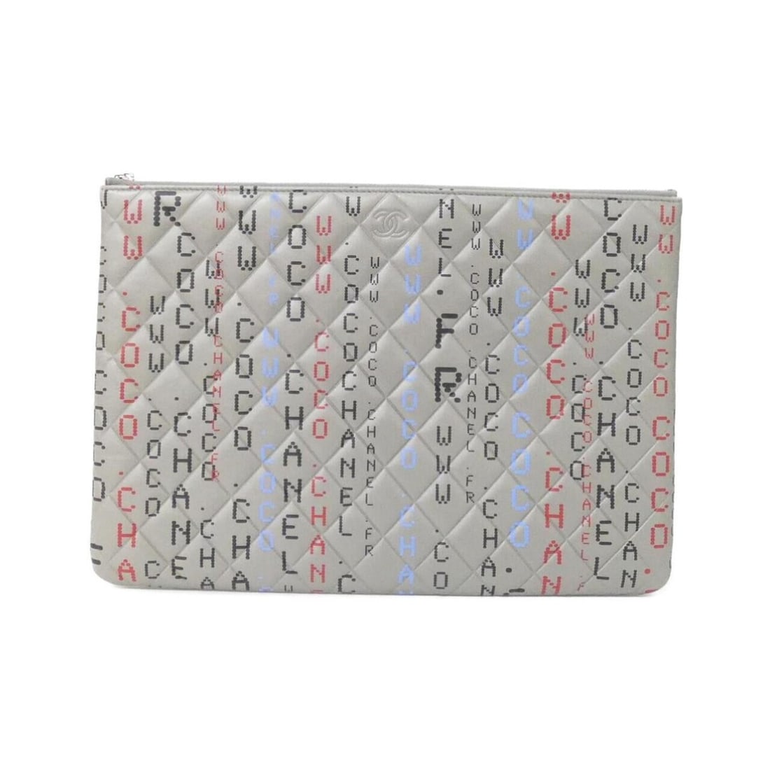 Chanel 82659 Handbag Pouch: --- Catalog ---Category: SizeSize (HxWxD): 23cm x 34cm x 1cm / 9.05'' x 13.38'' x 0.39''Category: DesignType: Handbag, PouchColor: Black, Blue, Red color, SilverGender: Men,WomenHardware Color: Silver