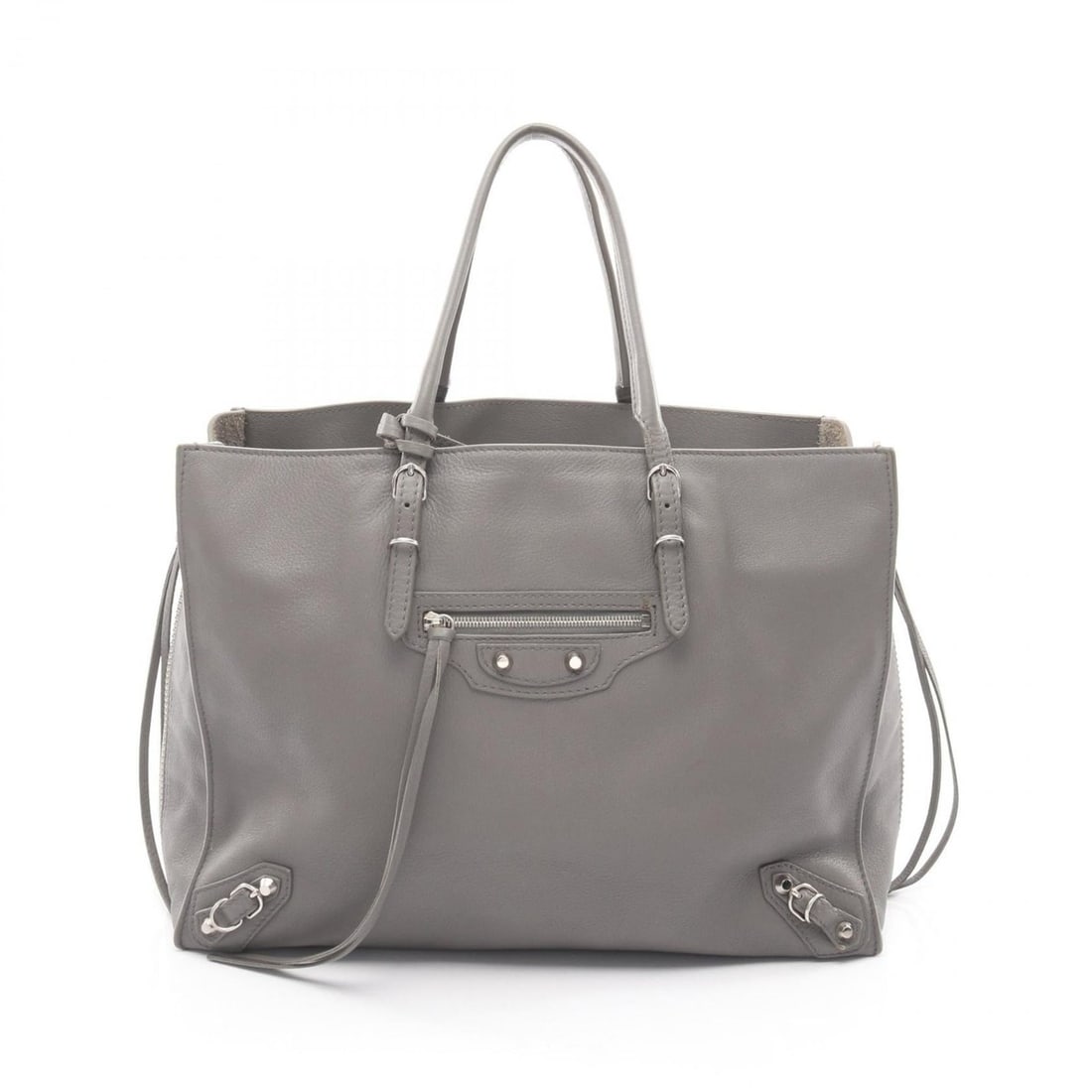 Balenciaga Paper B4 Zip-Around Tote Bag Handbag Leather Women's Gray 432596: --- Catalog ---Category: SizeSize (HxWxD): 25cm x 33cm x 13cm / 9.84'' x 12.99'' x 5.11''Category: DesignType: Handbag, Tote bagColor: GrayGender: WomenMaterial: Leather Category: GeneralMPN: 432596Br