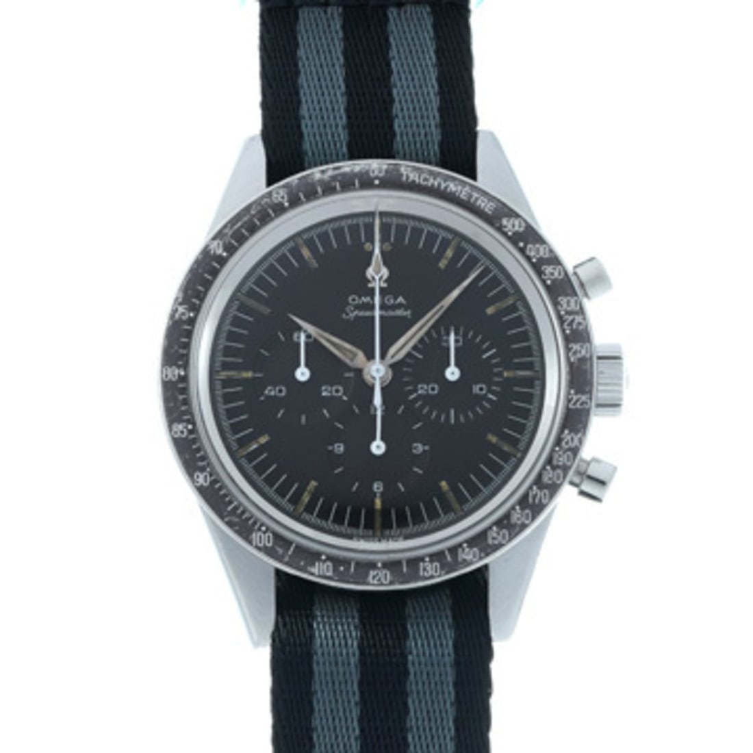 Omega Speedmaster Antique 105.002-62 Black Men's Watch, Manual Winding, Used, Ginzo: --- Catalog ---Category: SizeWrist Size: 12cm - 24.5cm / 4.72'' - 9.64''Case Diameter: 39mm / 1.54''Category: DesignType: WristwatchGender: MenColor (Dial): BlackMaterial (Band): Nylon, Stainless stee