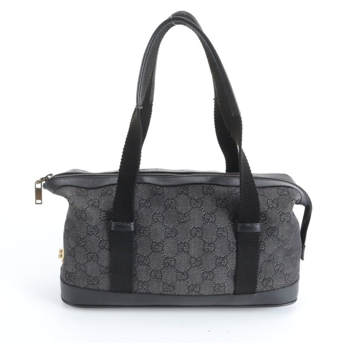 Gucci GG Canvas 92734 Leather Shoulder Bag Tote Handbag Black Women's: --- Catalog ---Category: SizeSize (HxWxD): 18cm x 30cm x 11cm / 7.08'' x 11.81'' x 4.33''Category: DesignType: Handbag, Shoulder bag, Tote bagColor: Black, WhiteGender: WomenMaterial: Leather , Canvas