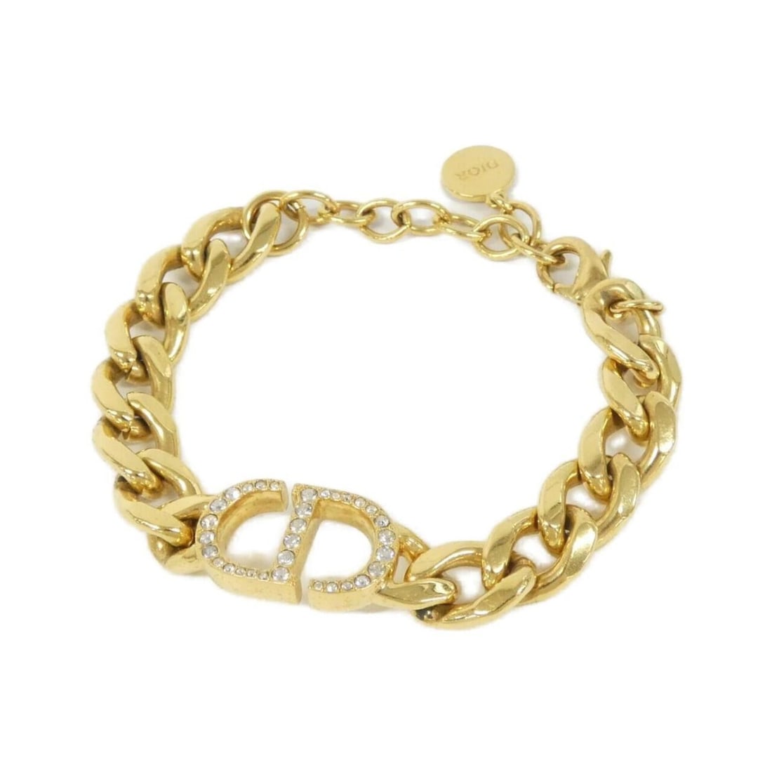 Christian Dior 30 Montaigne B1630MTGCY Bracelet: --- Catalog ---Category: SizeLength: 18cm - 22cm / 7.08'' - 8.66''Category: DesignType: Charm braceletColor: ClearGender: WomenCategory: GeneralBrand: Christian Dior--- Item List ---Section: Condition