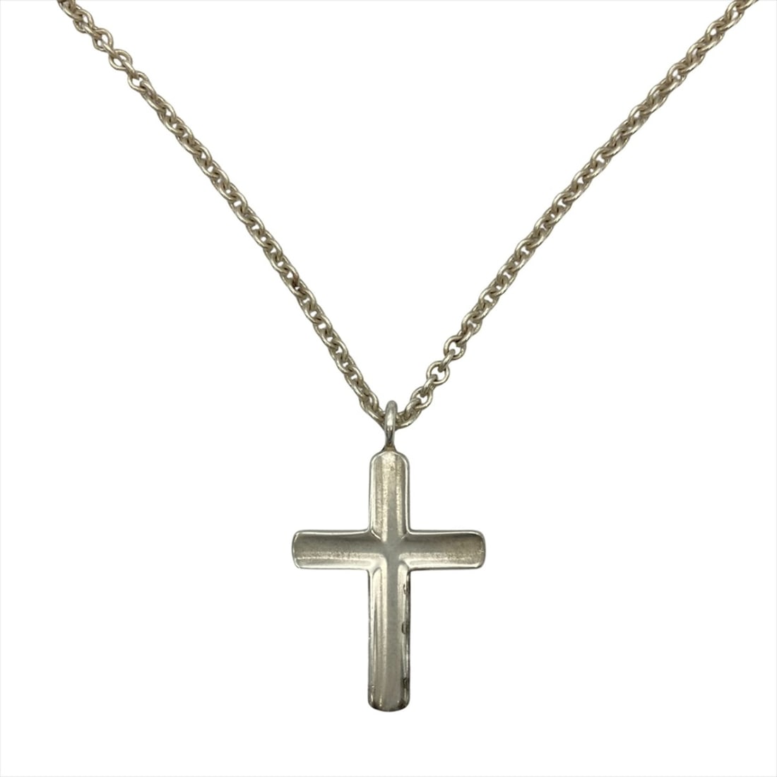 Tiffany & Co. Concave Cross Necklace, SV925, 8.1g, Silver: --- Catalog ---Category: SizePendant Size: 27mm x 17mm / 1.06'' x 0.66''Neck Circumference: 45 cm / 17.71''Category: DesignColor: SilverGender: WomenMaterial: Silver 925Necklace Type: