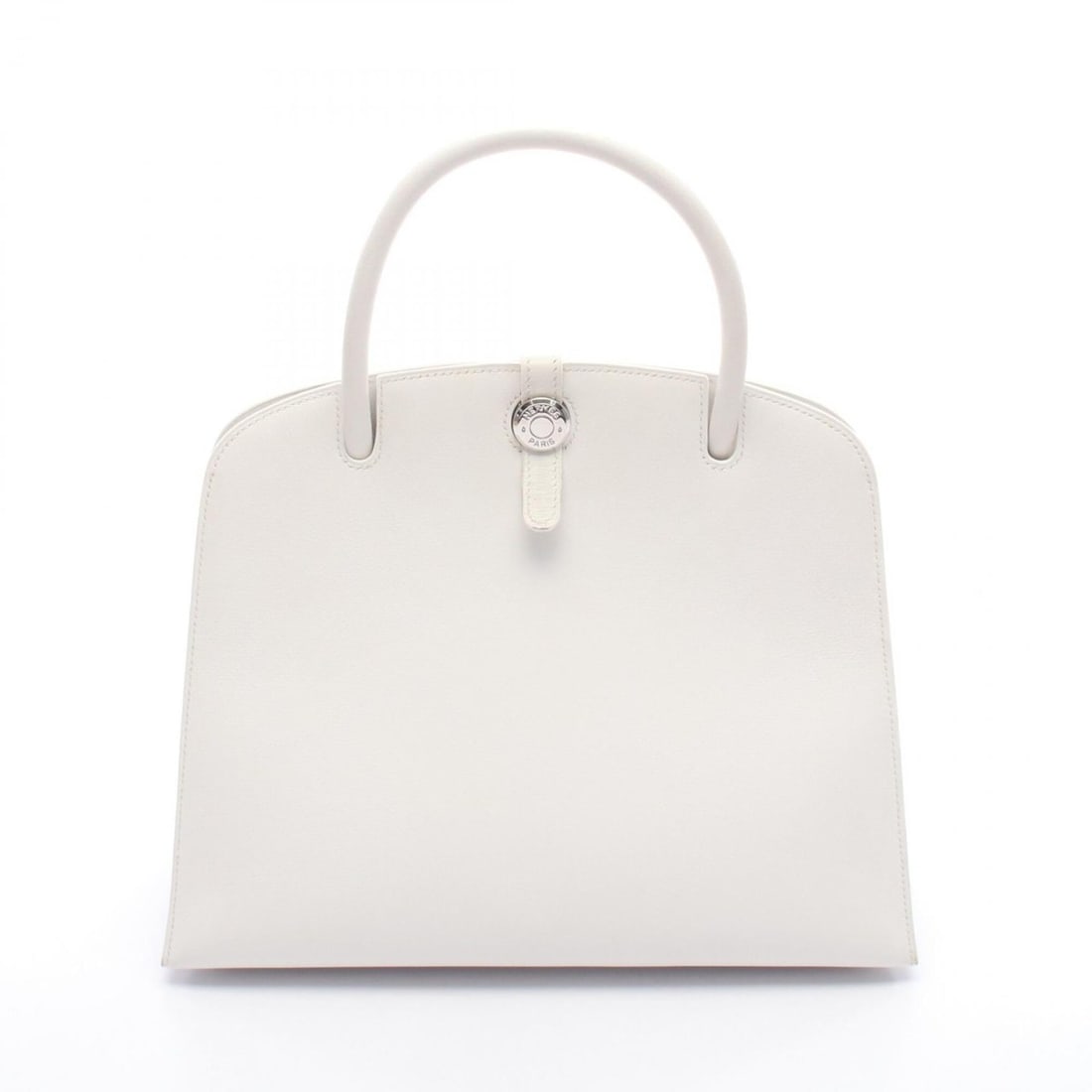 Hermes HERMES Dalvy MM Handbag Leather Veau Graine Women's White (1 of 8)
