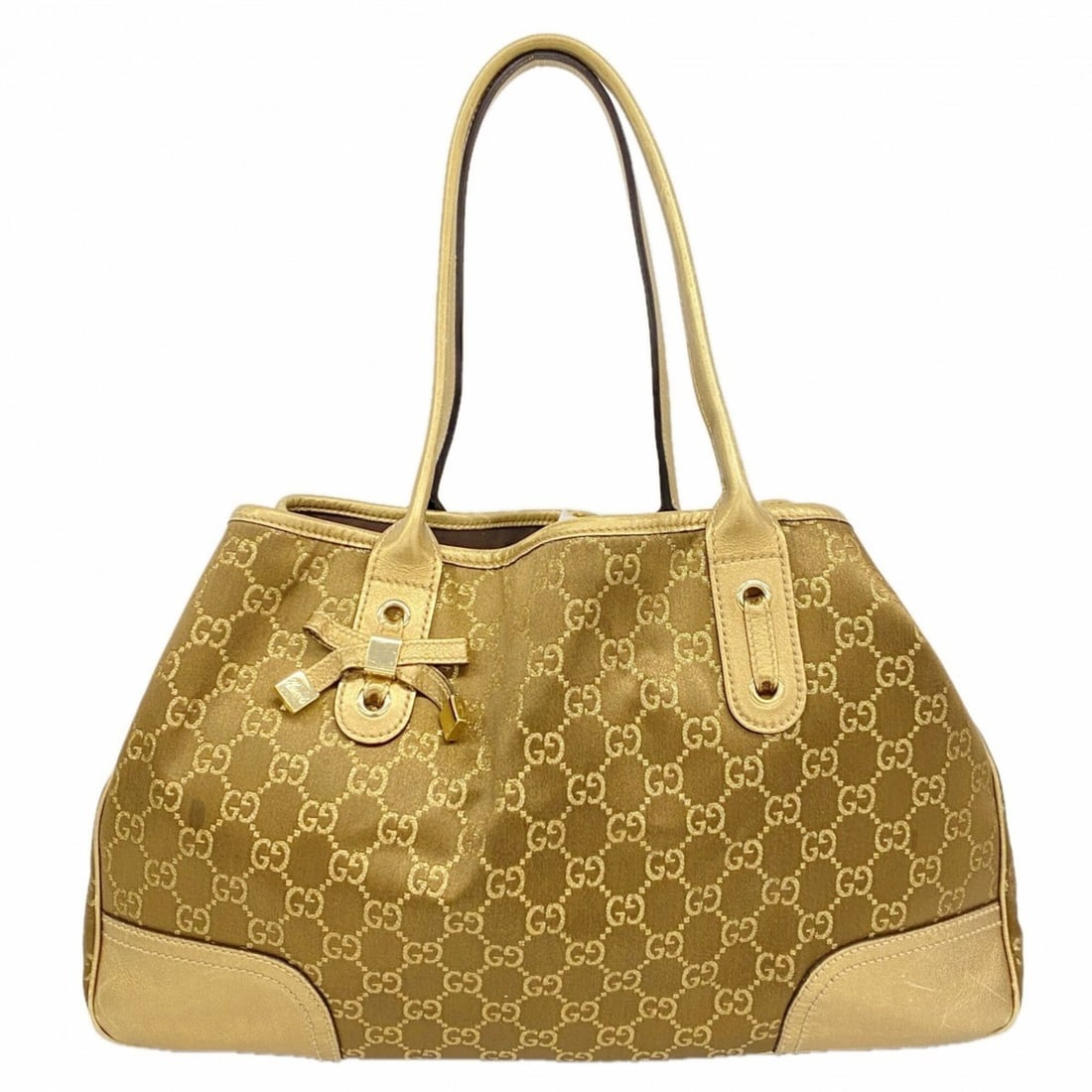 Gucci Princy Tote Bag 163805 Canvas Brown Women's: --- Catalog ---Category: SizeSize (HxWxD): 23cm x 37cm x 10cm / 9.05'' x 14.56'' x 3.93''Category: DesignType: Tote bagColor: BrownGender: WomenMaterial: Canvas Hardware Color: GoldCategory: GeneralMP