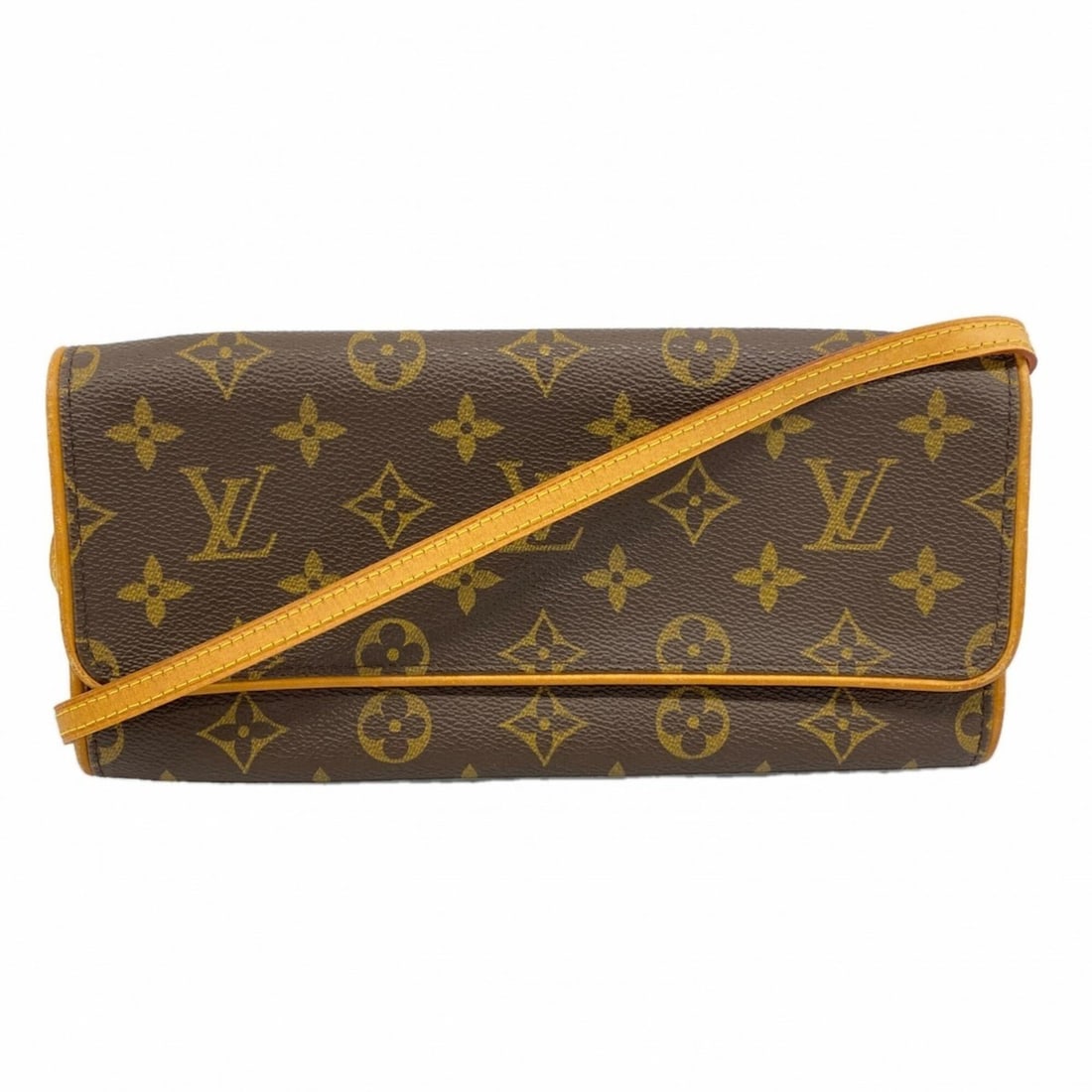 Louis Vuitton Monogram Pochette Twin GM Shoulder Bag M51852 Brown Women's P2592686 (1 of 11)
