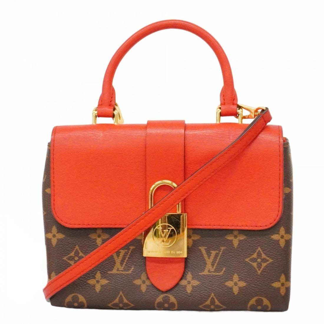 Louis Vuitton Monogram Rocky BB Handbag M44322 Brown Coquelicot 2-way bag for women P2590278: --- Catalog ---Category: SizeSize (HxWxD): 16cm x 21cm x 8cm / 6.29'' x 8.26'' x 3.14''Category: DesignType: HandbagColor: Brown, CoquelicotsGender: WomenCategory: GeneralMPN: M44322Brand: Louis Vuitt