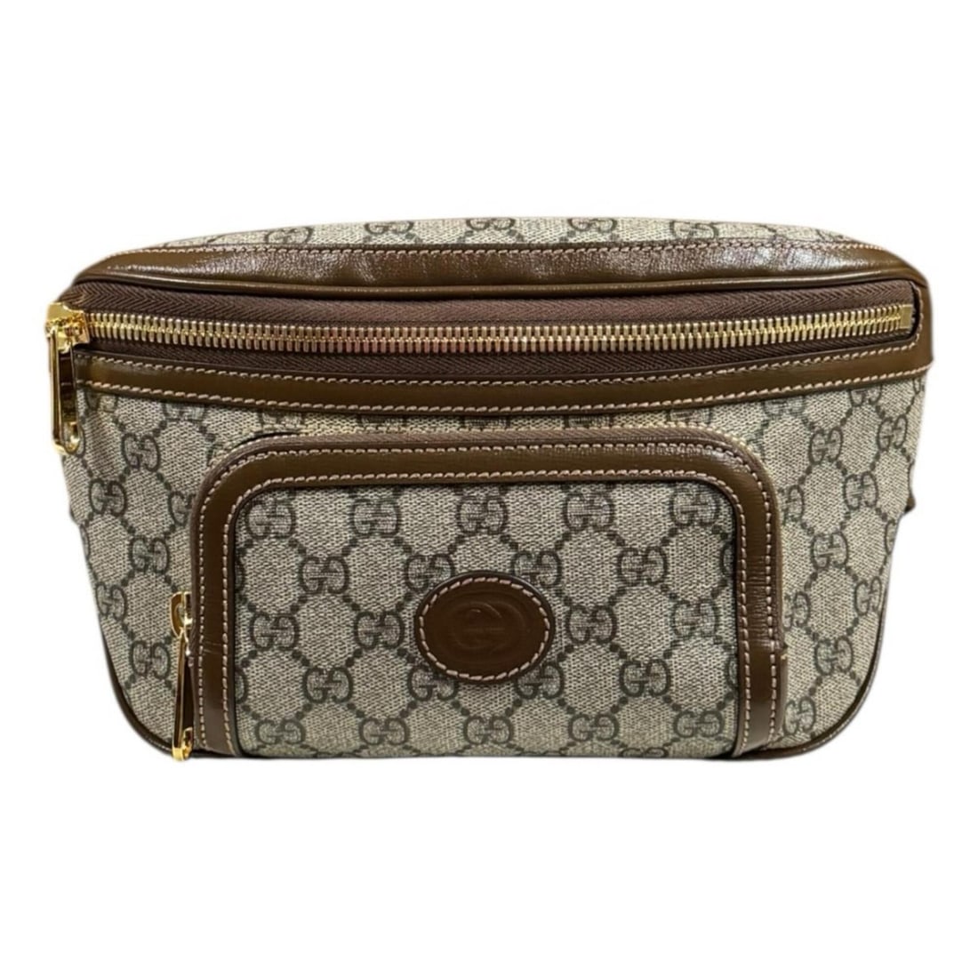 Gucci GG Large Belt Bag, Supreme Waist Canvas 733240, Brown, Men's/Women's, Used GUCCI Body Bag (1 of 10)
