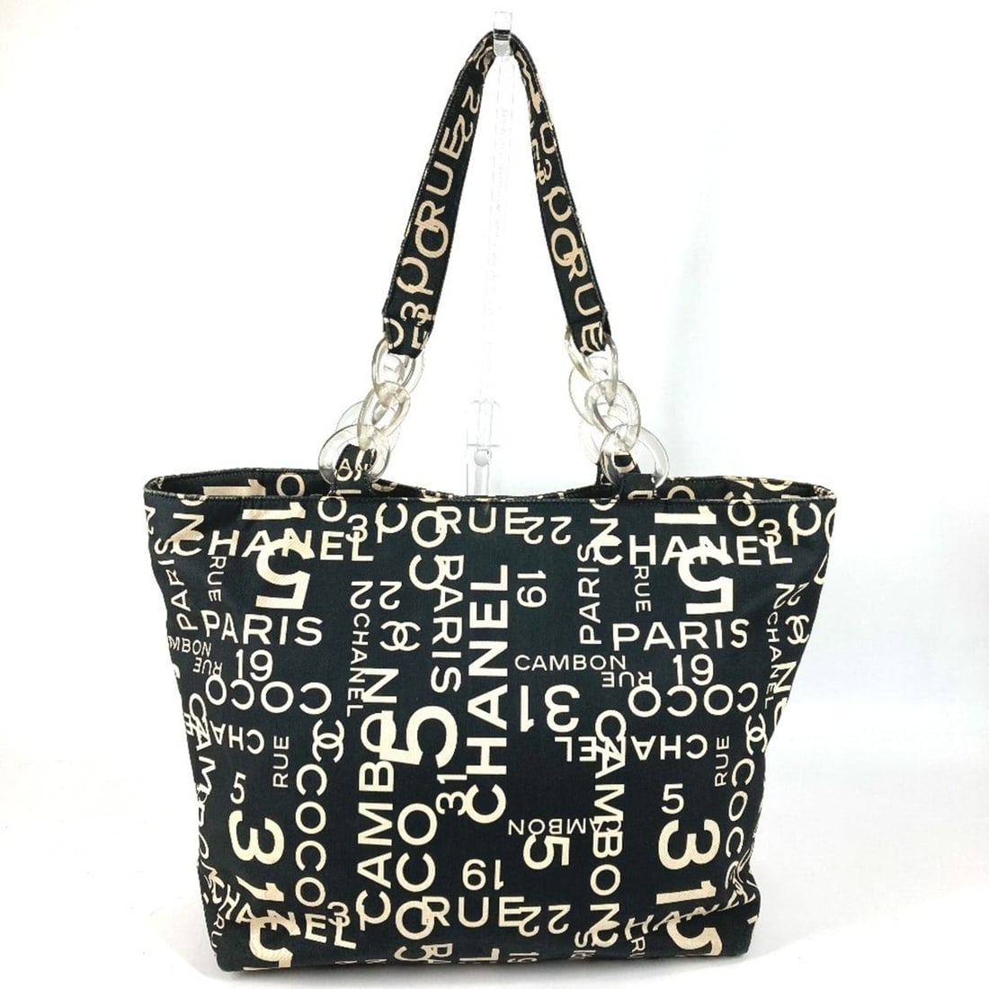 CHANEL Chanel By C Line CC Coco Mark Logo Shoulder Bag, Handbag, Tote Canvas, Women's, Black: --- Catalog ---Category: SizeSize (HxWxD): 30cm x 31.5cm x 14.5cm / 11.81'' x 12.4'' x 5.7''Category: DesignType: Pouch, Shoulder bag, Tote bagColor: Black, White, YellowGender: WomenMaterial: Canvas