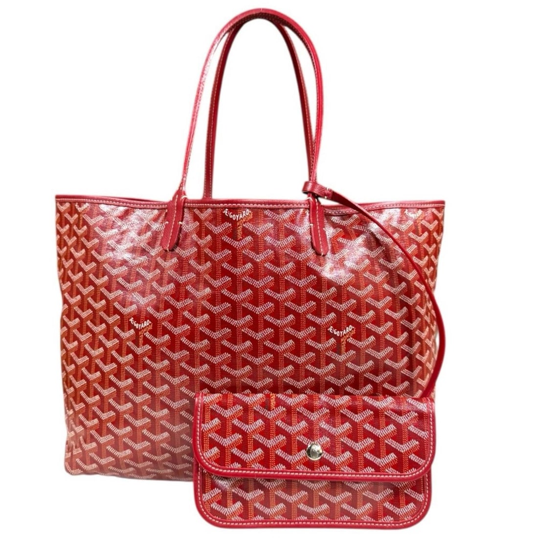 Goyard Saint Louis PM Tote Bag, Coated Canvas, Red, Women's, GOYARD, Used: --- Catalog ---Category: SizeSize (HxWxD): 27cm x 46cm x 14cm / 10.62'' x 18.11'' x 5.51''Category: DesignType: Pouch, Tote bagColor: Red colorGender: WomenMaterial: Coated canvas Category: GeneralBra