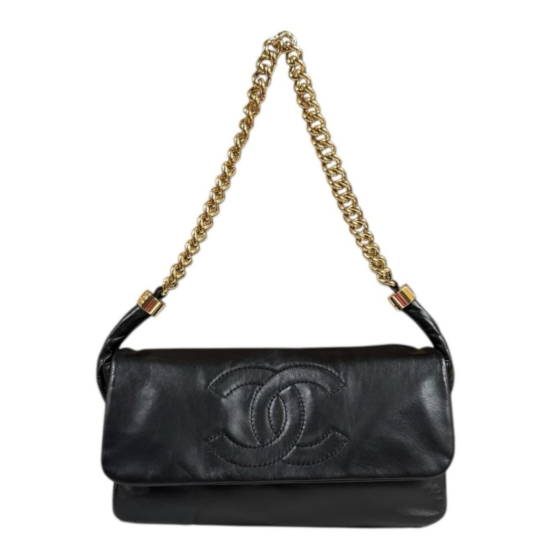 Chanel Coco Mark Shoulder Bag, Leather, Black, Women's, Used, Chain: --- Catalog ---Category: SizeSize (HxWxD): 17cm x 29.5cm x 6cm / 6.69'' x 11.61'' x 2.36''Category: DesignType: Shoulder bagColor: BlackGender: WomenMaterial: Leather Category: GeneralBrand: ChanelCou