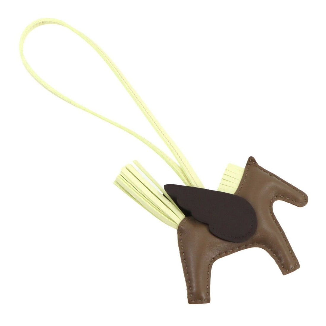 Hermes Rodeo Pegasus PM Accessory Bag Charm, Agneau Milo Swift Leather, Etoupe, Jaune Milton, Rouge: --- Catalog ---Category: SizeSize (HxWxD): 75.00mm x 120.00mm / 2.95'' x 4.72''Category: DesignType: Handbag charmColor: Brown, Etoupe grayGender: WomenMaterial: Agneau Milo, Swift leatherCategory: Ge