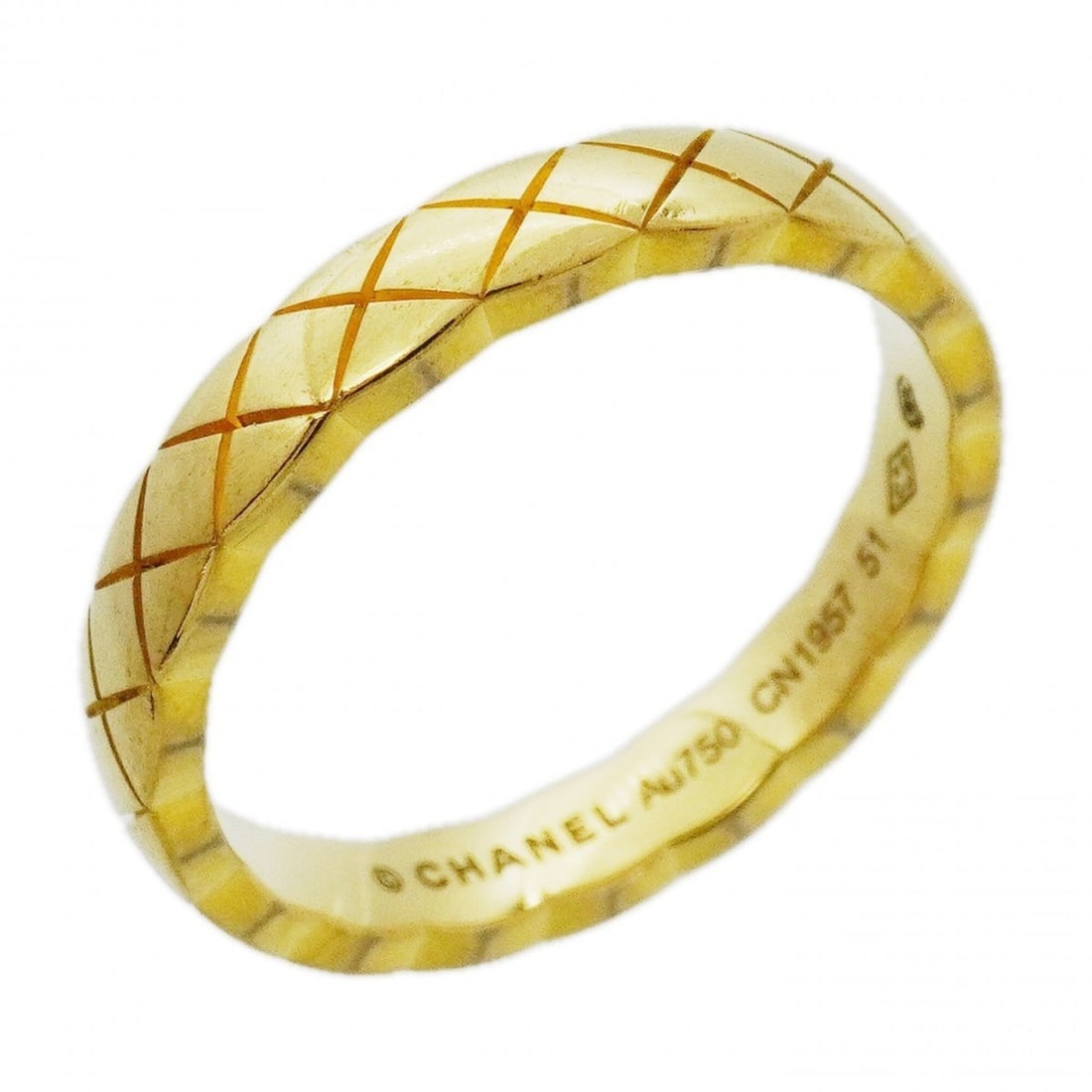 Chanel Coco Crush Ring, 18K Yellow Gold, Size 51, Women's (1 of 18)