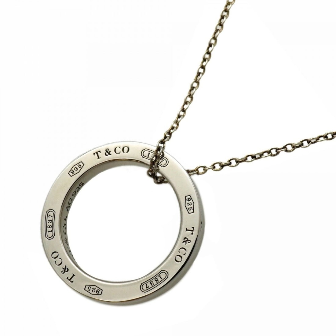 Tiffany & Co. Necklace 1837 Circle Sterling Silver 925 Women's: --- Catalog ---Category: SizePendant Size: 17.8mm x 17.8mm / 0.7'' x 0.7''Neck Circumference: 40.5 cm / 15.94''Category: DesignGender: WomenMaterial: Silver 925Necklace Type: NecklaceCategory: General