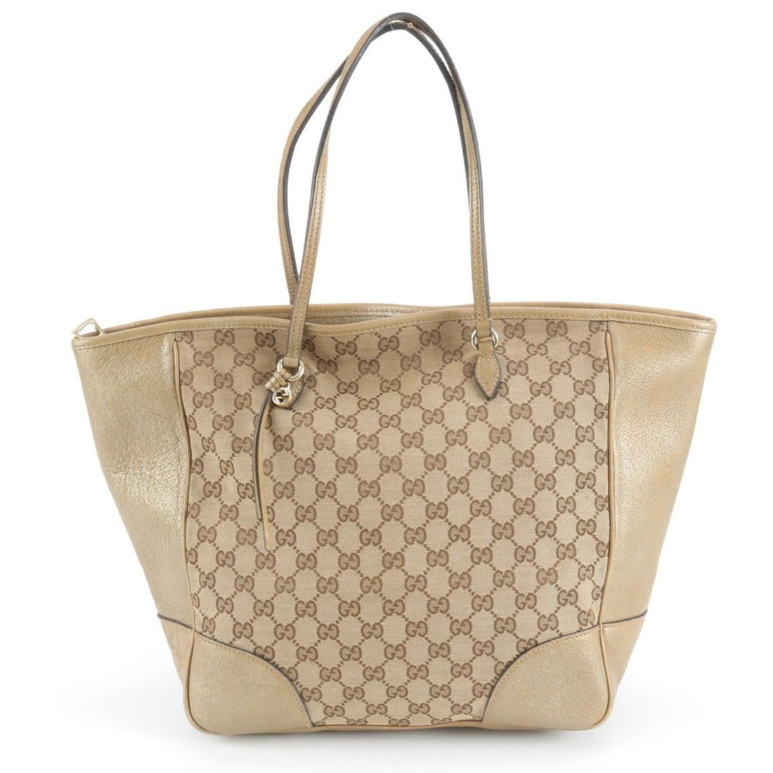 Gucci GG Canvas Bree Beige 323671 Leather Tote Bag Shoulder for Women: --- Catalog ---Category: SizeSize (HxWxD): 30cm x 30cm x 16cm / 11.81'' x 11.81'' x 6.29''Strap Length: 50cm / 19.68''Category: DesignType: Tote bagColor: BeigeGender: WomenMaterial: GG canvas , Leath