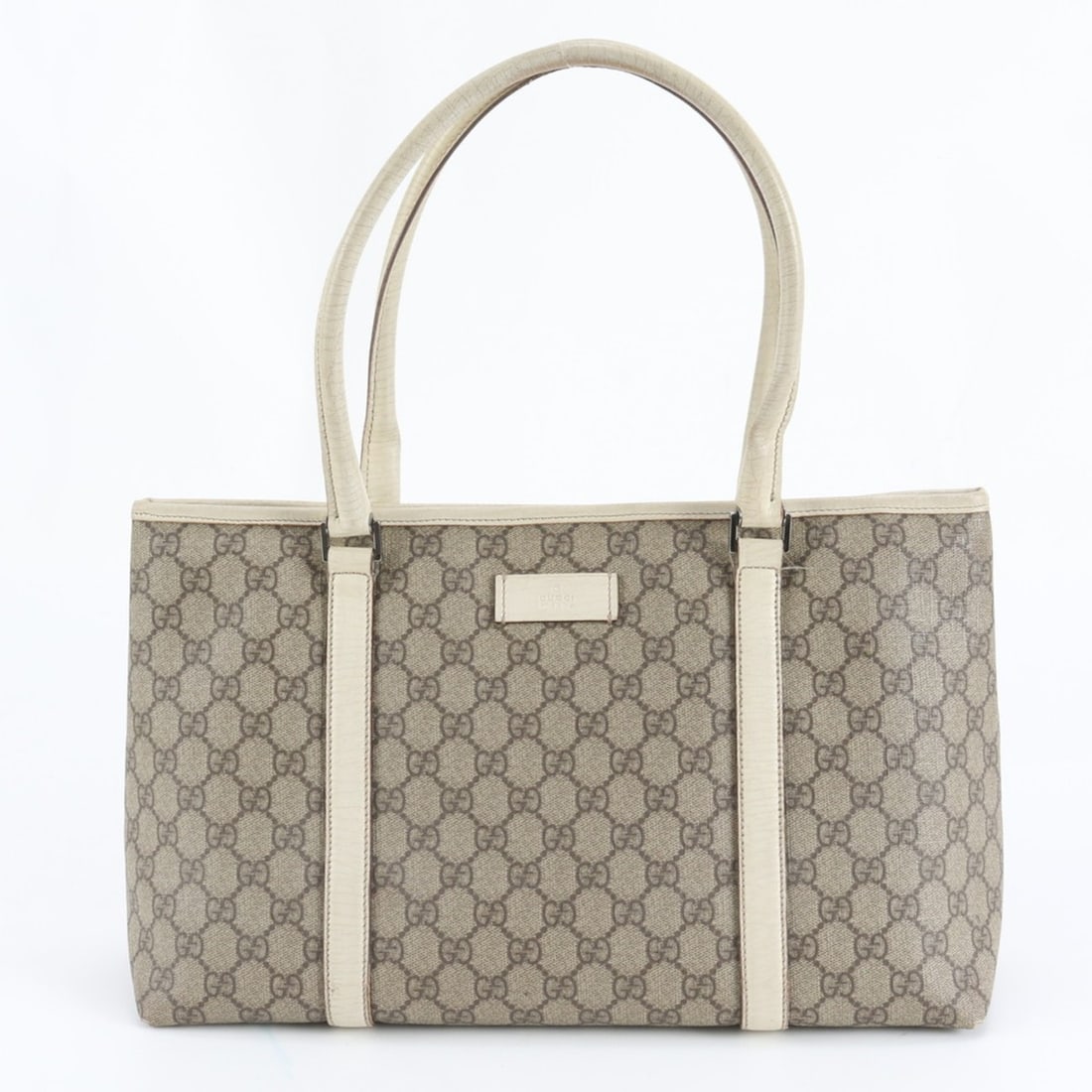 Gucci GG Supreme 114595 Leather Tote Bag Shoulder Handbag Beige Women's: --- Catalog ---Category: SizeSize (HxWxD): 23cm x 37cm x 14cm / 9.05'' x 14.56'' x 5.51''Handle Length: 52cm / 20.47''Category: DesignType: Handbag, Tote bagColor: BeigeGender: WomenMaterial: Leather