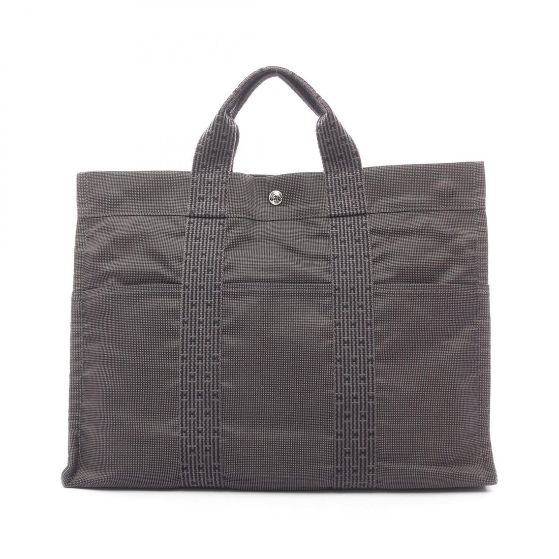Hermes Herline MM Tote Bag/Handbag, Canvas, Men's/Women's, Gray: --- Catalog ---Category: SizeSize (HxWxD): 32cm x 42cm x 11cm / 12.59'' x 16.53'' x 4.33''Category: DesignType: Handbag, Tote bagColor: GrayGender: Men,WomenMaterial: Canvas Category: GeneralBrand: He