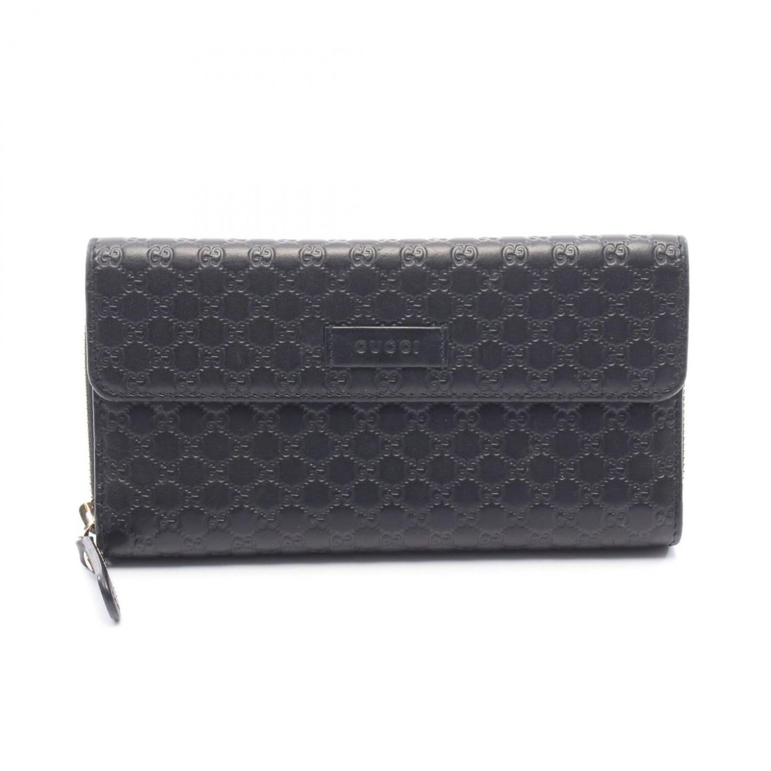 Gucci Microguccissima Tri-fold Long Wallet, Leather, Women's, Black, 449364: --- Catalog ---Category: SizeSize (HxWxD): 10.5cm x 19.5cm x 4cm / 4.13'' x 7.67'' x 1.57''Category: DesignType: Long wallet (tri-fold)Color: BlackGender: WomenMaterial: Leather Category: GeneralMPN:
