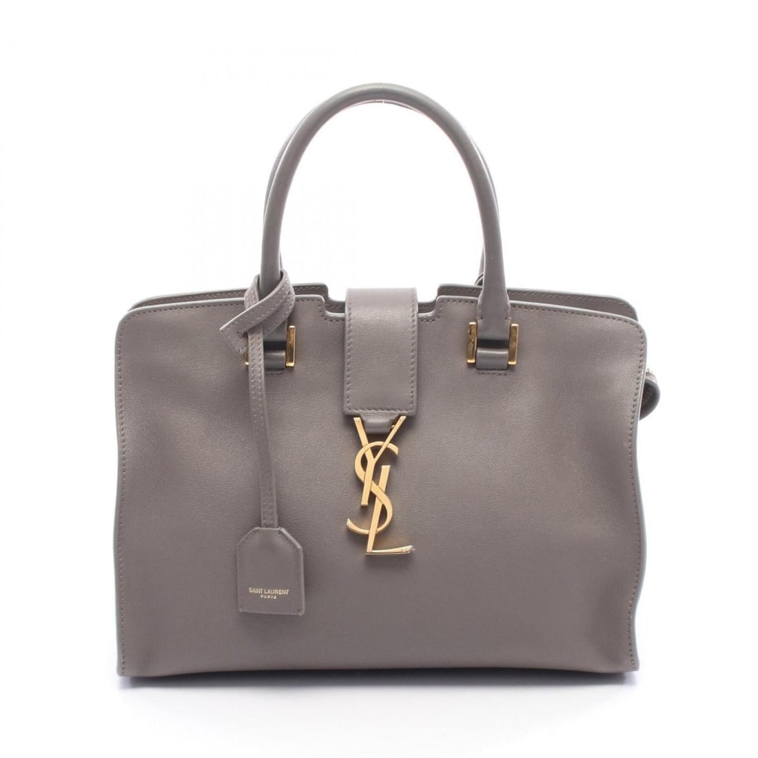 Yves Saint Laurent Saint Laurent Paris YSL line Baby Cabas handbag, leather, women's, gray, 472466: --- Catalog ---Category: SizeSize (HxWxD): 19cm x 25.5cm x 13cm / 7.48'' x 10.03'' x 5.11''Category: DesignType: HandbagColor: GrayGender: WomenMaterial: Leather Category: GeneralMPN: 472466Brand: Sai