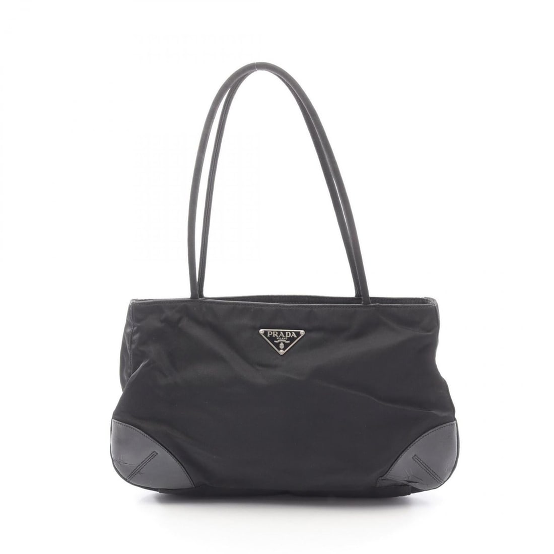 Prada TESSUTO EASY Shoulder Bag/Handbag, Nylon and Leather, Women's, Black (BR1549): --- Catalog ---Category: SizeSize (HxWxD): 20cm x 32cm x 7cm / 7.87'' x 12.59'' x 2.75''Category: DesignType: Handbag, Shoulder bagColor: BlackGender: WomenMaterial: Nylon , Leather Category: GeneralM