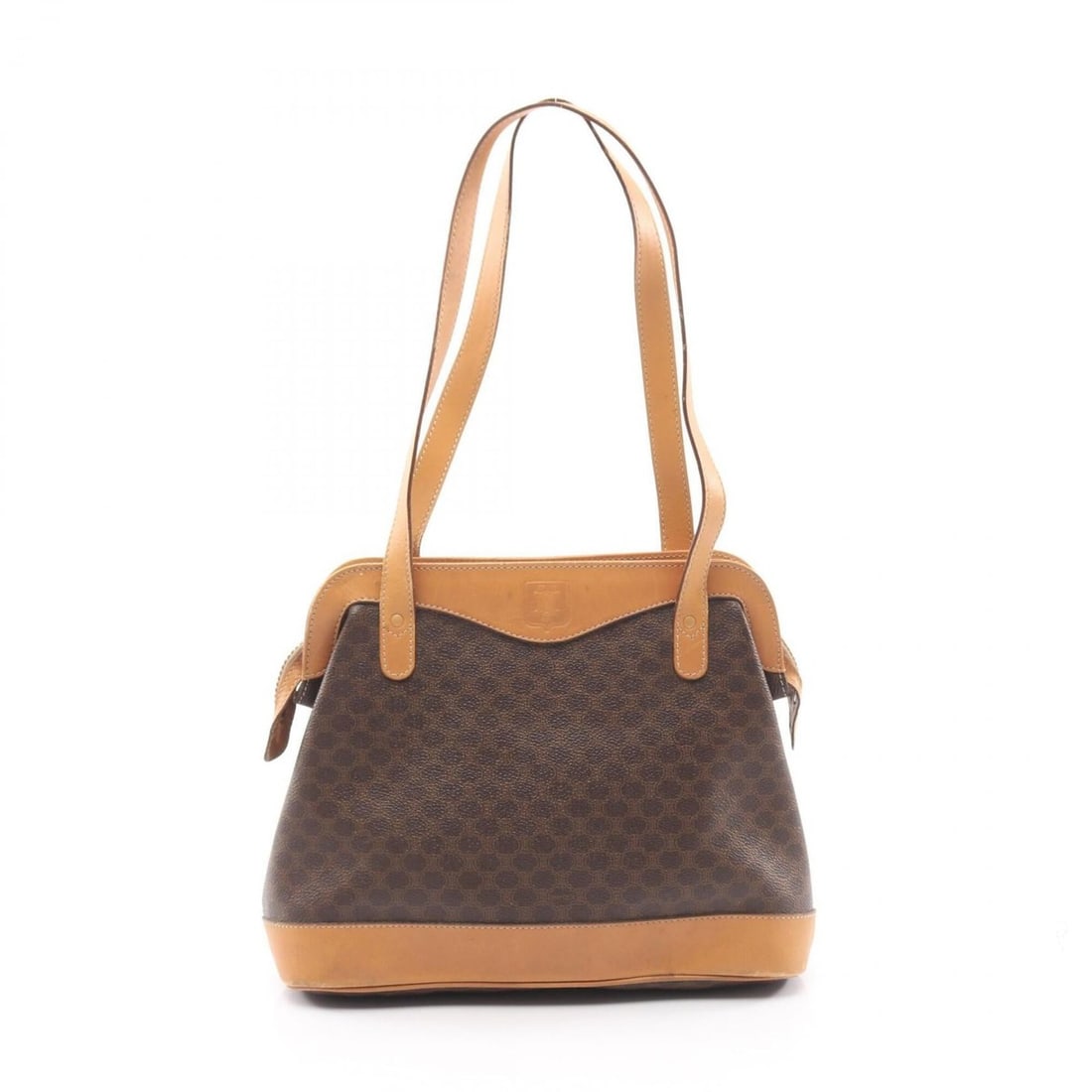 Celine Macadam Shoulder Bag/Handbag, Coated Canvas and Leather, Women's, Brown: --- Catalog ---Category: SizeSize (HxWxD): 23cm x 30cm x 10cm / 9.05'' x 11.81'' x 3.93''Category: DesignType: Handbag, Shoulder bagColor: BrownGender: WomenMaterial: Coated canvas , Leather Category: