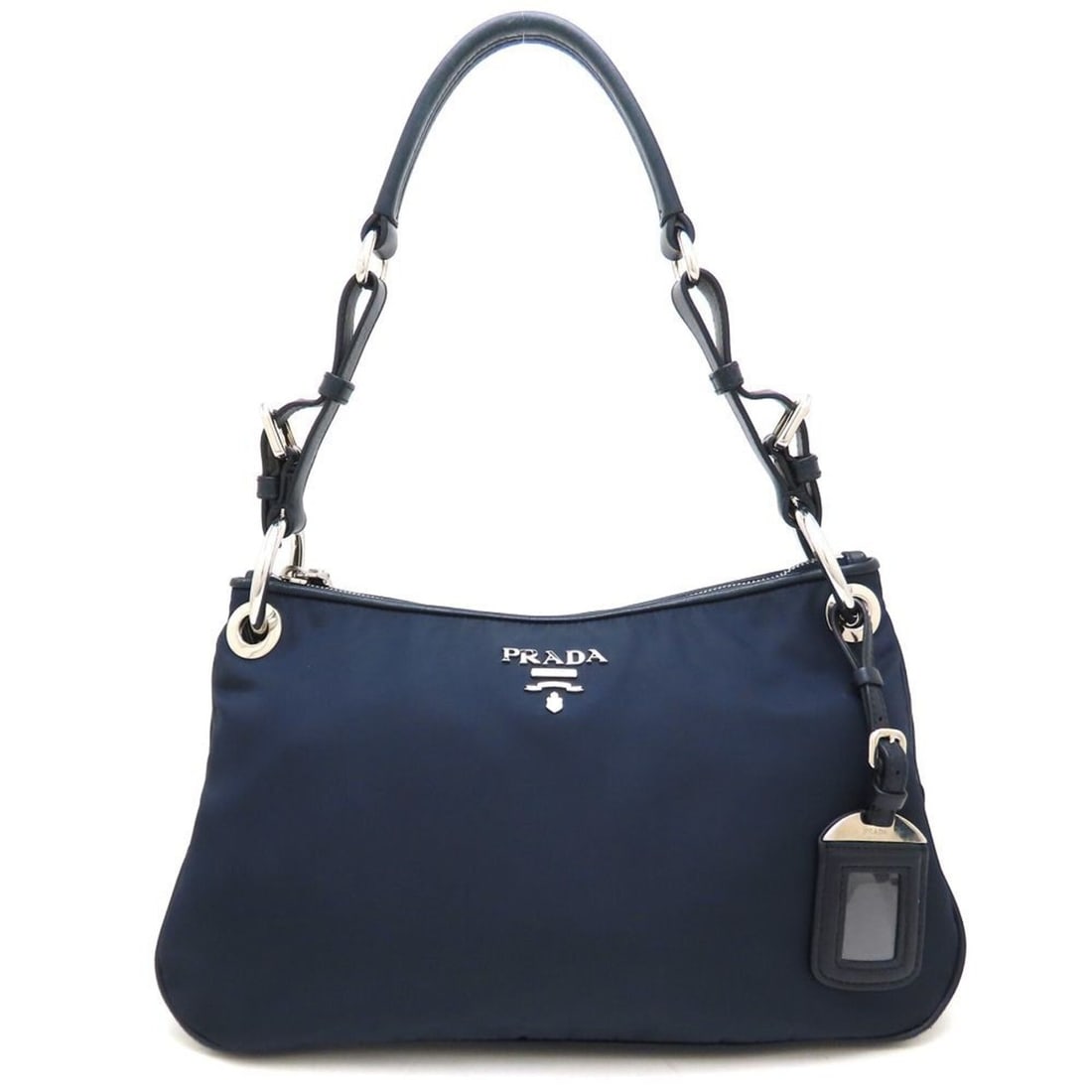 PRADA BR4894 Shoulder Bag Tessuto Nylon x Leather Navy Outlet Women's 353177: --- Catalog ---Category: SizeSize (HxWxD): 19cm x 32cm x 10cm / 7.48'' x 12.59'' x 3.93''Category: DesignType: Shoulder bagColor: NavyGender: WomenMaterial: Nylon , Leather Category: GeneralMPN: BR489