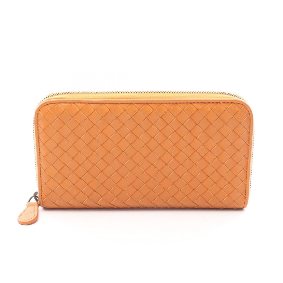 Bottega Veneta Intrecciato Round Long Wallet, Leather, Men's/Women's, Orange: --- Catalog ---Category: SizeSize (HxWxD): 10.5cm x 19cm x 2cm / 4.13'' x 7.48'' x 0.78''Category: DesignType: Long wallet (bi-fold)Color: OrangeGender: Men,WomenMaterial: Leather Category: GeneralBra