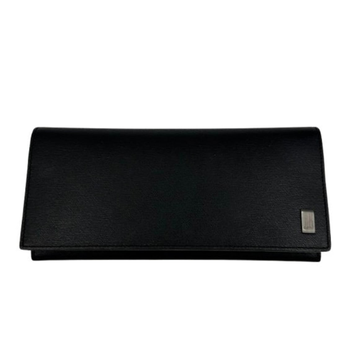 Dunhill long wallet, black: --- Catalog ---Category: SizeSize (HxWxD): 9.5cm x 19.5cm x 2cm / 3.74'' x 7.67'' x 0.78''Category: DesignType: Long wallet (bi-fold)Color: BlackGender: WomenMaterial: Leather Leather/Fur Type: Calfsk