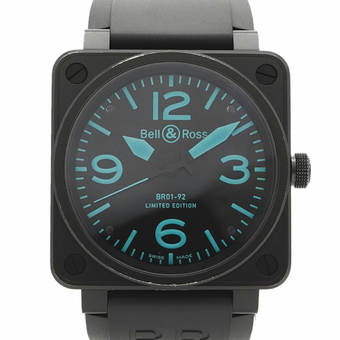 Bell & Ross Aviation BR01-92-SBlu Black Dial Men's Watch: --- Catalog ---Category: SizeWrist Size: 20cm / 7.87''Case Diameter: 46mm / 1.81''Category: DesignType: WristwatchGender: MenColor (Dial): BlackMaterial (Band): RubberCategory: GeneralMPN: BR01-92-SBl