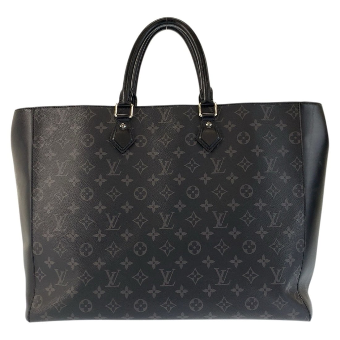 LOUIS VUITTON Louis Vuitton Monogram Eclipse Grand Sac Black Leather Business Bag Tote M44733 (1 of 16)
