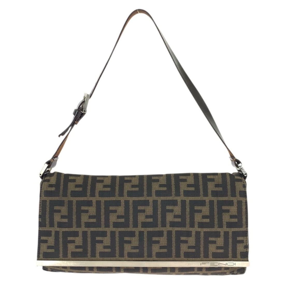 FENDI Vintage Zucca Brown Canvas Leather Shoulder Bag Handbag for Women: --- Catalog ---Category: SizeSize (HxWxD): 14cm x 30cm x 4cm / 5.51'' x 11.81'' x 1.57''Category: DesignType: Handbag, Shoulder bagColor: BrownGender: WomenMaterial: Canvas , Leather Category: General