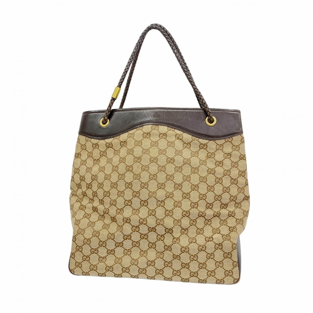Gucci GG Canvas Tote Bag 109141, Brown Canvas, Women's: --- Catalog ---Category: SizeSize (HxWxD): 32.5cm x 32cm x 16cm / 12.79'' x 12.59'' x 6.29''Category: DesignType: Tote bagColor: BrownGender: WomenMaterial: Canvas Hardware Color: GoldCategory: Genera