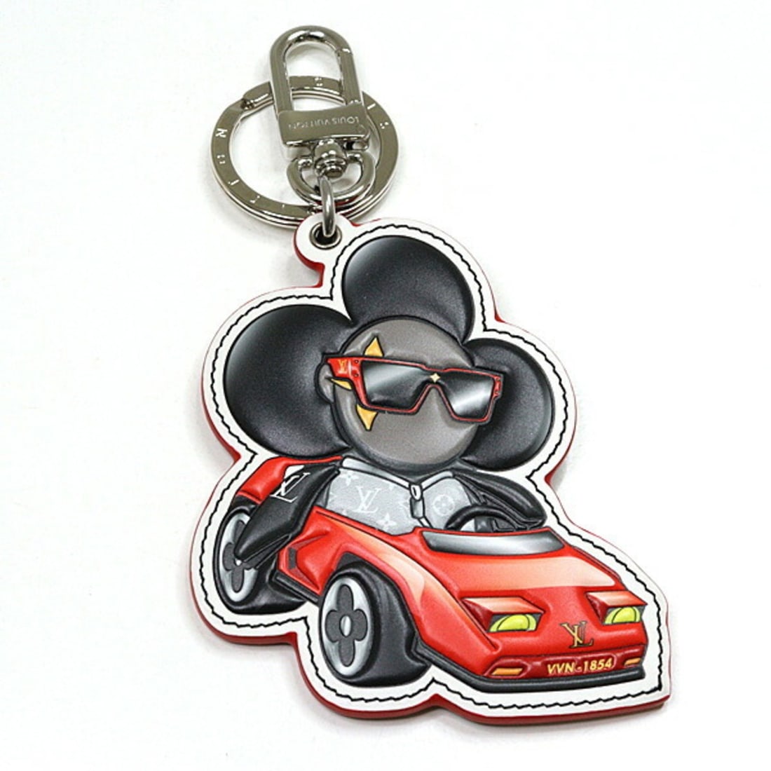 Louis Vuitton Keychain Sporty Car Vivienne M00960 Bag Charm Monogram Eclipse S: --- Catalog ---Category: SizeSize (HxWxD): 14.8cm x 8.5cm / 5.82'' x 3.34''Category: DesignType: KeyringColor: Black, Monogram EclipseGender: Men,WomenMaterial: Monogram EclipseCategory: GeneralMPN: M