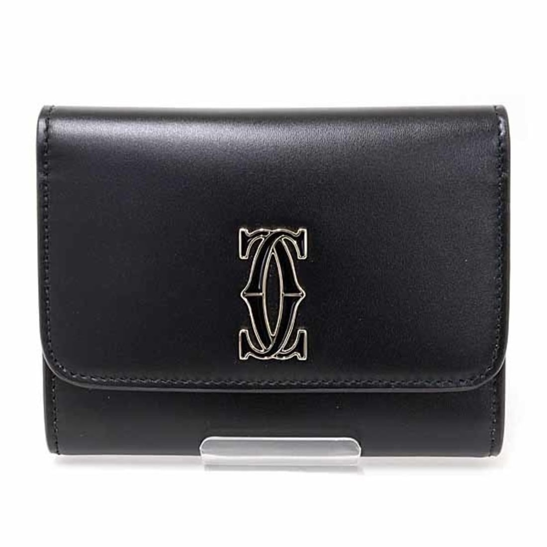Cartier Wallet C de Mini Bi-fold Calfskin L3001909 Black (1 of 18)
