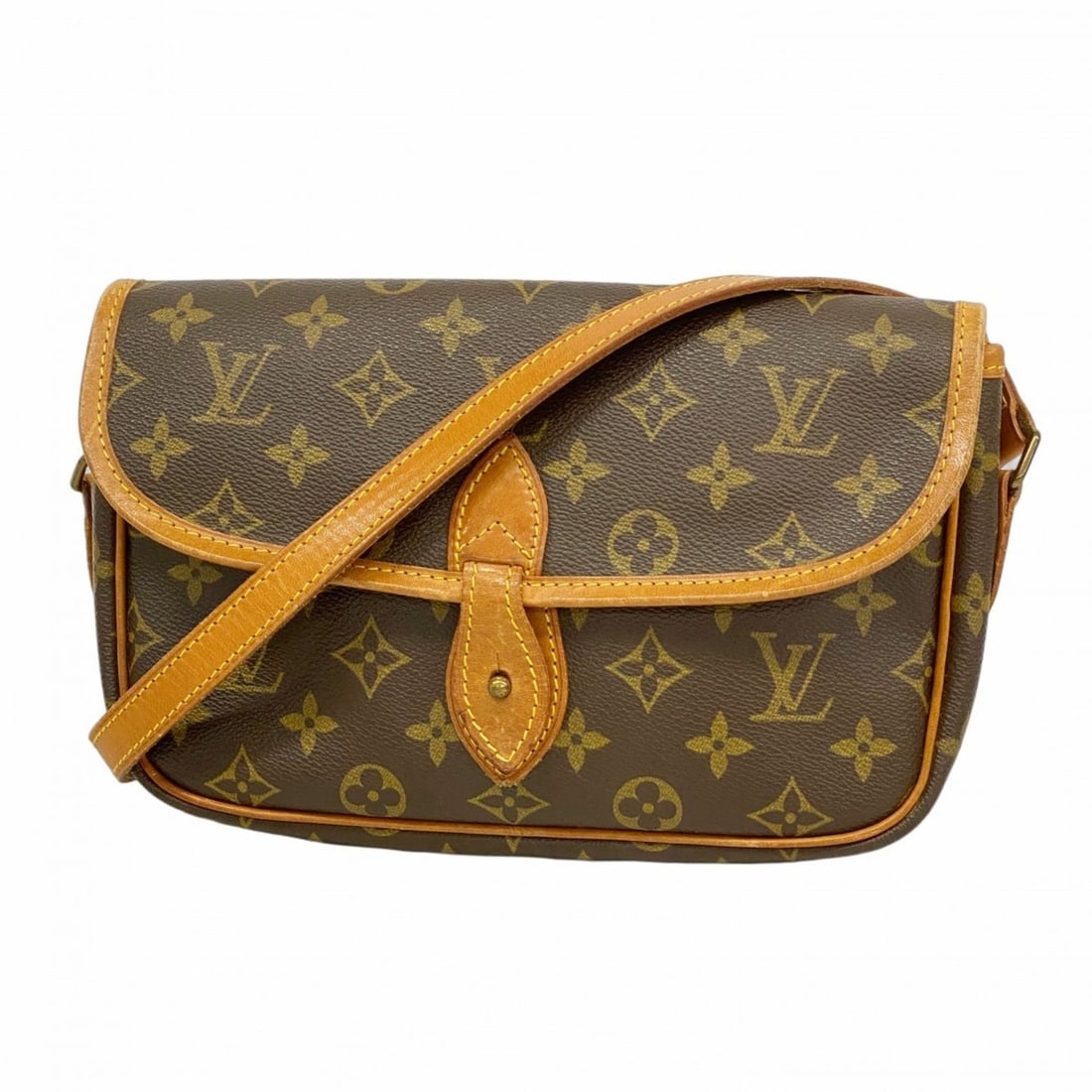 Louis Vuitton Monogram Gibeciere PM Shoulder Bag M42248 Brown Women's (1 of 11)