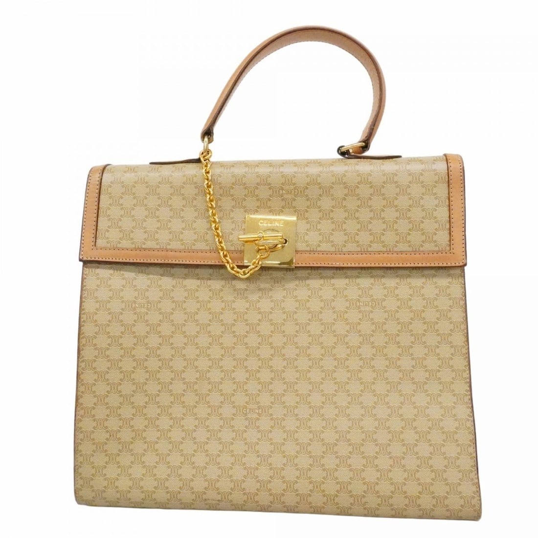 Celine Macadam Brown Handbag for Women: --- Catalog ---Category: SizeSize (HxWxD): 27cm x 30cm x 13.5cm / 10.62'' x 11.81'' x 5.31''Category: DesignType: HandbagColor: BrownGender: WomenMaterial: PVC Hardware Color: GoldCategory: GeneralBra