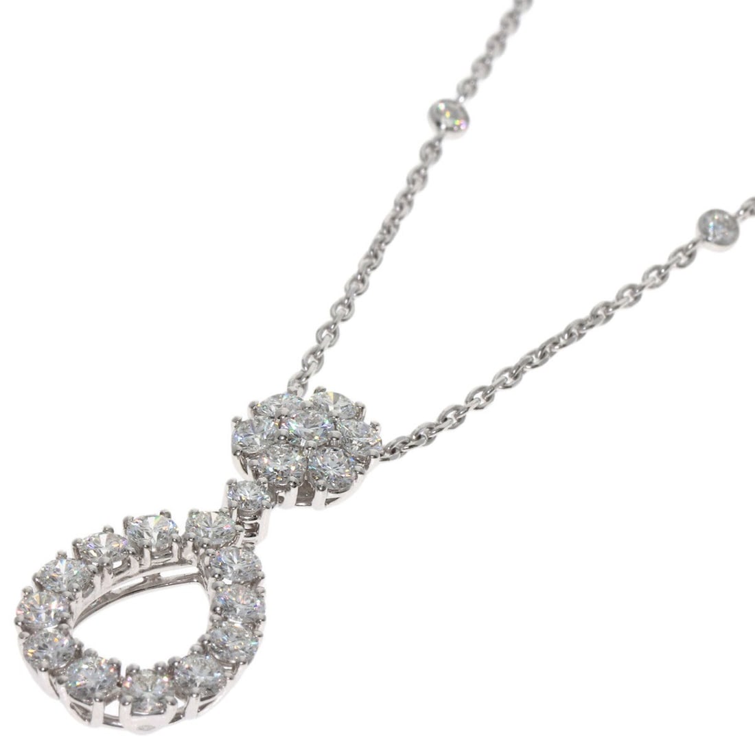 Chopard Heure de Diamants Diamond Necklace 18K White Gold Women's (1 of 18)
