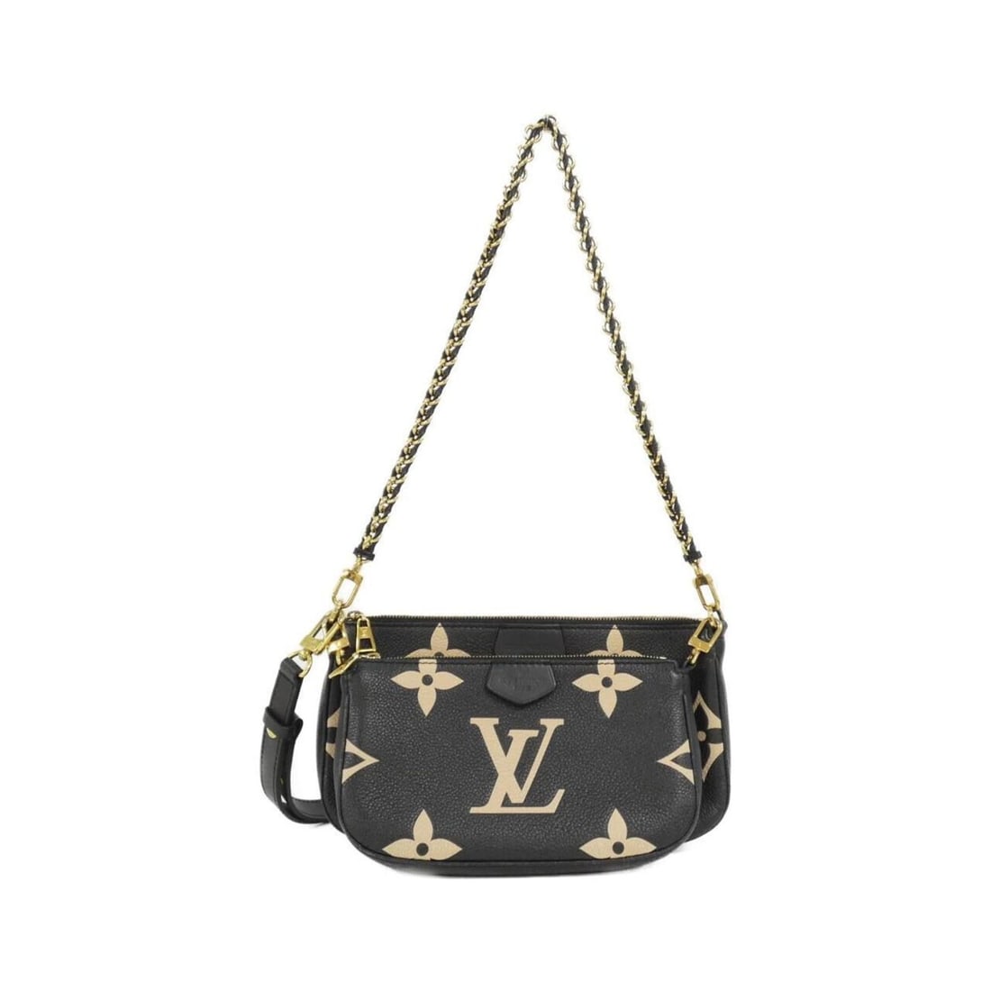 Louis Vuitton Bicolor Monogram Empreinte Multi Pochette Accessoires M45777 Shoulder Bag: --- Catalog ---Category: SizeWeight: 510g / 1.12lb.Size (HxWxD): 14cm x 25cm x 4cm / 5.51'' x 9.84'' x 1.57''Strap Length: 61.5cm - 99cm / 24.21'' - 38.97''Handle Length: 65.5cm / 25.78''Category: Des